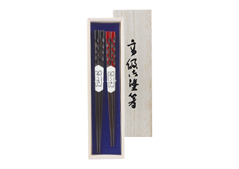 色亀甲夫婦箸 木箱入り