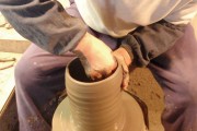 つがる烏城焼　自然釉トルマリン入りカップ