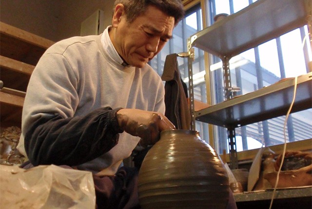 つがる烏城焼 自然釉トルマリン入りカップ 3