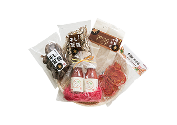 橋場農園のトマトと椎茸の加工品詰め合わせ