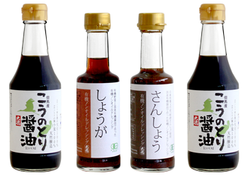こうのとり醤油と有機ドレッシングのセット