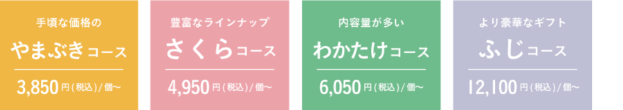 ４つのコース